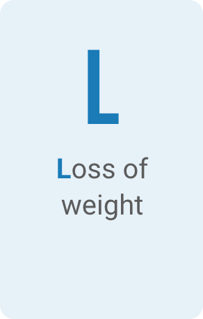 L = Loss of weight